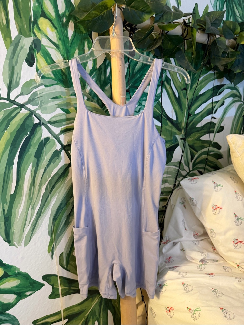 FP Movement by Free People Lavender Racerback Romper